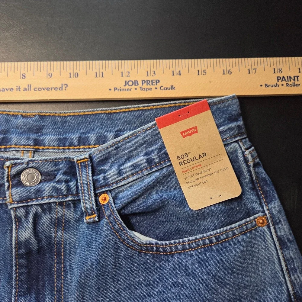 Levi's 505 Regular Fit Jeans Mens 33x30 Blue New Straight Leg Denim 005054891